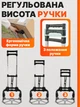 Хозяйственная складная тележка на колесиках до 80 кг портативная алюминиевая с мягким ходом телескопическая, черная - изображение 2