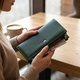 Горизонтальний тонкий гаманець з натуральної шкіри ST Leather Зелений (bg193fash28) - зображення 2