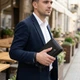 Чоловічий клатч-барсетка Vintage із натуральної шкіри великого розміру Чорний (bg146fash57) - зображення 2