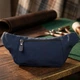 Сумка на пояс бананка мужская Vintage leather-20637 Синяя - изображение 14