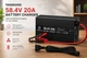 Интеллектуальное зарядное устройство TASSKOOD 58.4V 20A для 48V LiFePO4 аккумуляторов - изображение 1