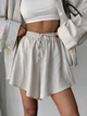 Жіночий лляний костюм 1124, бежевий, one size - изображение 5