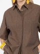 Сорочка жіноча коричнева 100% бавовна Arber Shirt W3 SS26 W-BL145 48 коричневий (W04.02.38.621) - зображення 5