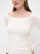 Лонгслів довгий жіночий Gap 916654044 XL Молочний (1159860843) - зображення 4