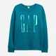 Свитшот на флисе женский GAP 52932063 M Бирюзовый (1159864225) - изображение 4