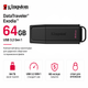 Флеш-накопичувач Kingston DataTraveler Exodia G2 64 GB Type-A 3.2 Black (DTXG2/64GB) - зображення 2