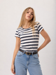 Женская футболка в полоску Mango Размер XS 26127618 - изображение 1
