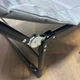 Шезлонг садовый пляжный раскладной туристический лежак 66 × 200 см металлический каркас серый - изображение 4