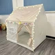 Детская палатка домик складной для игр дома и на улице 130x100x120 см бежевый - изображение 4