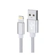 Кабель Ewell USB - Lightning, 2A, 1.0 м, в оплетке, белый (EW854) - изображение 1