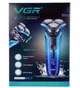 Электробритва роторная аккумуляторная VGR V-313 BLUE мужская бритва с триммером для бритья Голубая - изображение 5