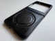 Захисний чохол-панель для Motorola Razr 40 Ultra тонкий, чорний зі шкіряною вставкою, матовий, високоякісний пластик - зображення 3