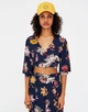 Топ Pull & Bear темно-синій в візерунки ETFWG855 S - зображення 1