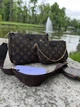 Брендова жіноча сумка Louis Vuitton 3 в 1 трансформер кроссбоди с ремнем через плече - изображение 8