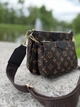 Брендова жіноча сумка Louis Vuitton 3 в 1 трансформер кроссбоди с ремнем через плече - изображение 6