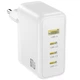 Зарядне мережеве XO CE39 GaN 67W 1хUSB/3хType-C для швидкої зарядки гаджетів для пристроїв iPhone, Samsung, Xiaomi, планшетів, ноутбуків Білий - изображение 1