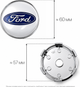 Комплект автомобильных колпаков (заглушек) на литые диски Ford T60 60/57 мм 2 шт (RCS-T60) - изображение 2