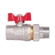 Кран кульовий з американкою 3/4" (DN20) прямий, метелик SD220 - зображення 2