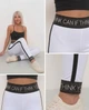 Лосины женские со стразами на поясе, хлопковый трикотаж, Турция, MAXLIVE, XXL (52-54), (3 турецкий размер) Белый - изображение 3