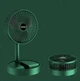 Портативный мини вентилятор для дома Telescopic Folding Fan складной настольный с USB зарядкой, зеленый SKU-78 - изображение 4