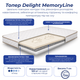 Тонкий ортопедичний топер 7 см на диван і ліжко Delight Memoryline 180x190 - зображення 2