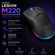 Мышь компьютерная игровая Lenovo Legion M220 Wireless RGB Gaming Mouse Eclipse Black беспроводная Bluetooth 2.4 GHz 5000 dpi для ПК и ноутбука (GY51U28359) - изображение 2