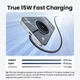 Бездротовий зарядний пристрій Ugreen Qi2 MagSafe 15W 1.5 м Grey (W703) - зображення 3