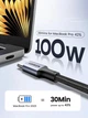 Кабель зарядный UGREEN USB C to USB C 100W PD Type C Fast Charger Cord комплект 2 шт 1 м Grey (US316) - изображение 8