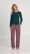 Піжама жіноча Ellen Jolly lpk 0180/39/02 XL зелена/бордо - зображення 1