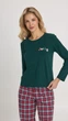 Піжама жіноча Ellen Jolly lpk 0180/39/02 XL зелена/бордо - зображення 5