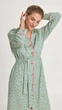 Халат женский на пуговицах Ellen Green Meadow Lgk 216/00/02 2XL зеленый - изображение 5