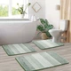 Набір килимків для ванної Soft Comfort 3 шт. Мікрофібра, Високий ворс, 50×80, 40×60 та 50×40 см, Протиковзкий, Зелений (7802893) - зображення 1