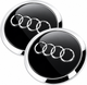 Комплект автомобильных колпаков (заглушек) на литые диски Audi 4B0601170A 69/52 мм 2 шт Black - изображение 1