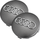 Комплект автомобильных колпаков (заглушек) на литые диски Audi 4B0601170 60/60 мм 2 шт Grey (4B0601170-Grey) - изображение 1