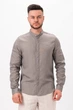 Рубашка лен стойка K.O.R 8333 Светло-серый (light gray) XL - изображение 6