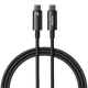 Кабель Baseus Tungsten Gold Data Type-C to Type-C 240W (1m) Black - зображення 1