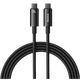 Кабель Baseus Tungsten Gold Data Type-C to Type-C 240W (2m) Black - зображення 1