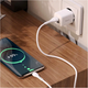 Сетевое зарядное устройство HOCO N8 2USB 2.4A с кабелем USB C 1м для смартфонов и гаджетов быстрая зарядка белое - изображение 6