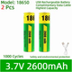 Акумуляторні батарейки Lithium-ion 2600 mAh Type-C для електроніки потужне живлення 2 шт. - зображення 1