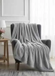 Покривало велюрове однотонне Comfort (сіре) 200х150 см - изображение 1