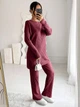 Комплект (свитер + штаны) Shein sz2311132304375887 S бордовый (100012205) - изображение 5