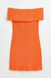 Платье в рубчик H&M 1113085001c63 S оранжевое (100011434) - изображение 1