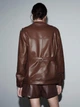 Пальто Shein sz25090838298257950 XL коричневое (100012225) - изображение 2