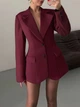 Пиджак-платье Shein sz25051434903981431 XS бордовый (100012312) - изображение 1