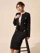 Комплект (жакет + юбка) Shein sz2409307089819338 M черный (100012211) - изображение 7