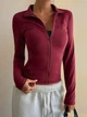 Спортивный лонгслив Shein st25091079804597326 L бордовый (100012243) - изображение 5