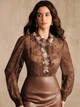 Блуза Shein sz25080852771332414 XL коричневая (100012121) - изображение 7