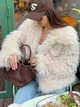 Пухнаста куртка Shein sz25082143428391632 XS біла (100012248) - зображення 5