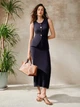 Костюм (жилет + спідниця) Shein sz2501021091204017 M синій (100012161) - зображення 8