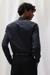 Сорочка slim fit H&M 976709003c36 M чорна (100011510) - зображення 2